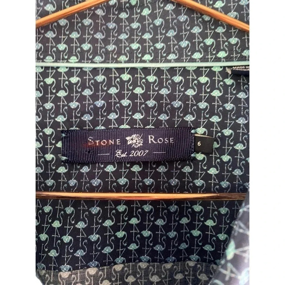 Stone Rose 2007 Men's Short Sleeve Button Down Casual Shirt Size 6 - Picture 4 of 5